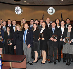 Regent University School of Law’s Ronald L. Fick Book Award recipients.