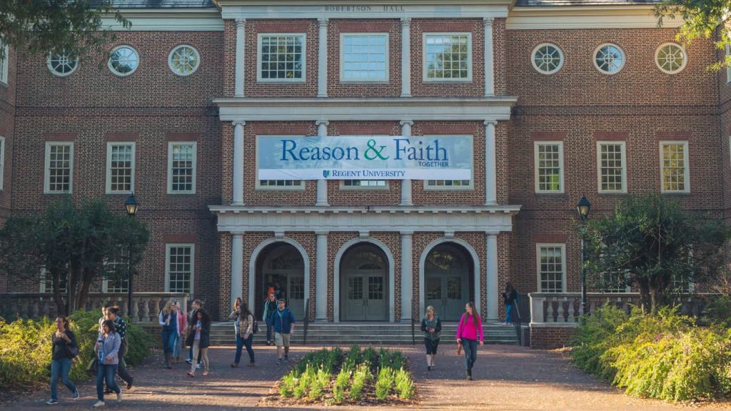 Regent University, Virginia Beach, offers a range of on-campus and online degrees.