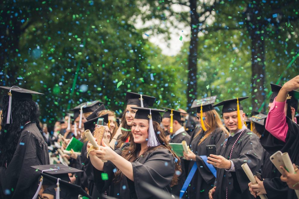 Graduates during Regent University's beautiful commencement ceremony.