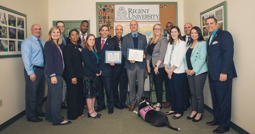 Virginia Department of Veteran Services representatives visited Regent University, Virginia Beach.