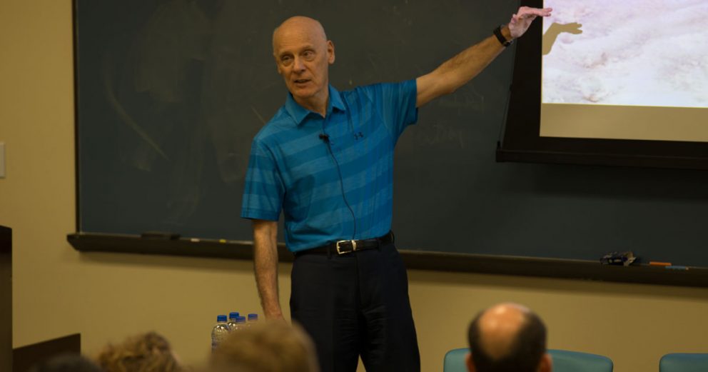 Dr. Hugh Ross spoke about God's provisional timing to Regent University students.