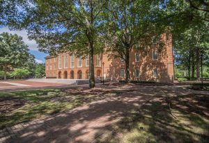 Regent University's library plaza.