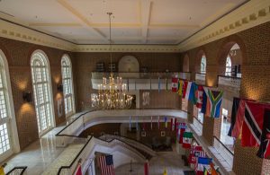 Regent University Library's lobby.