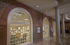 The Regent University Library’s first-floor entrance.