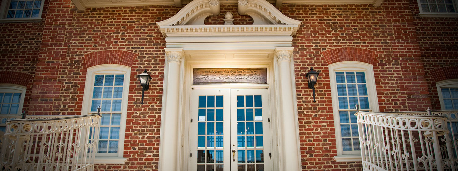 Regent University's campus in Virginia Beach incorporates beautiful Georgian-style architecture.