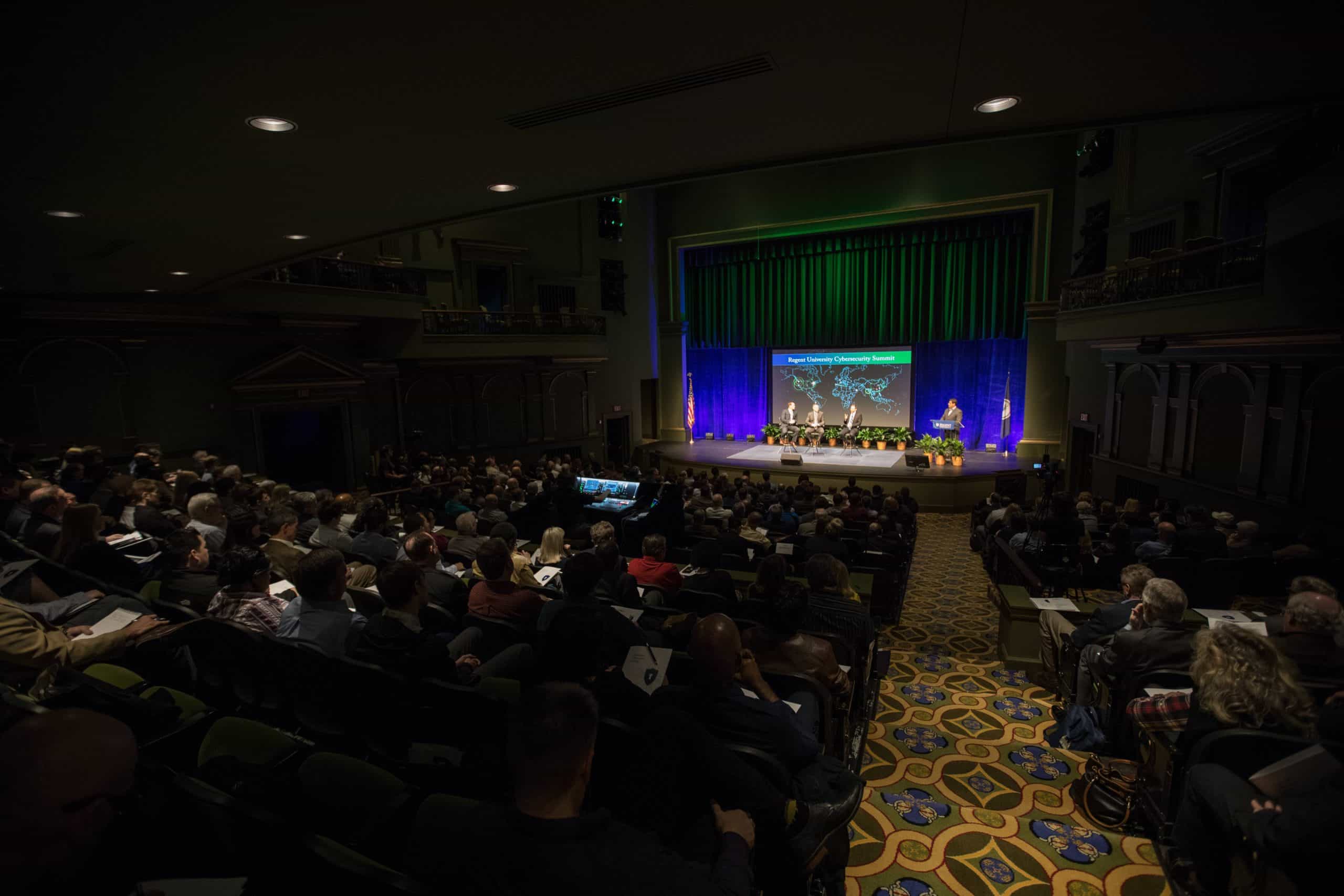 More than 500 guests attended Regent's first-ever Cybersecurity Summit. Photo courtesy of Eric Lusher.