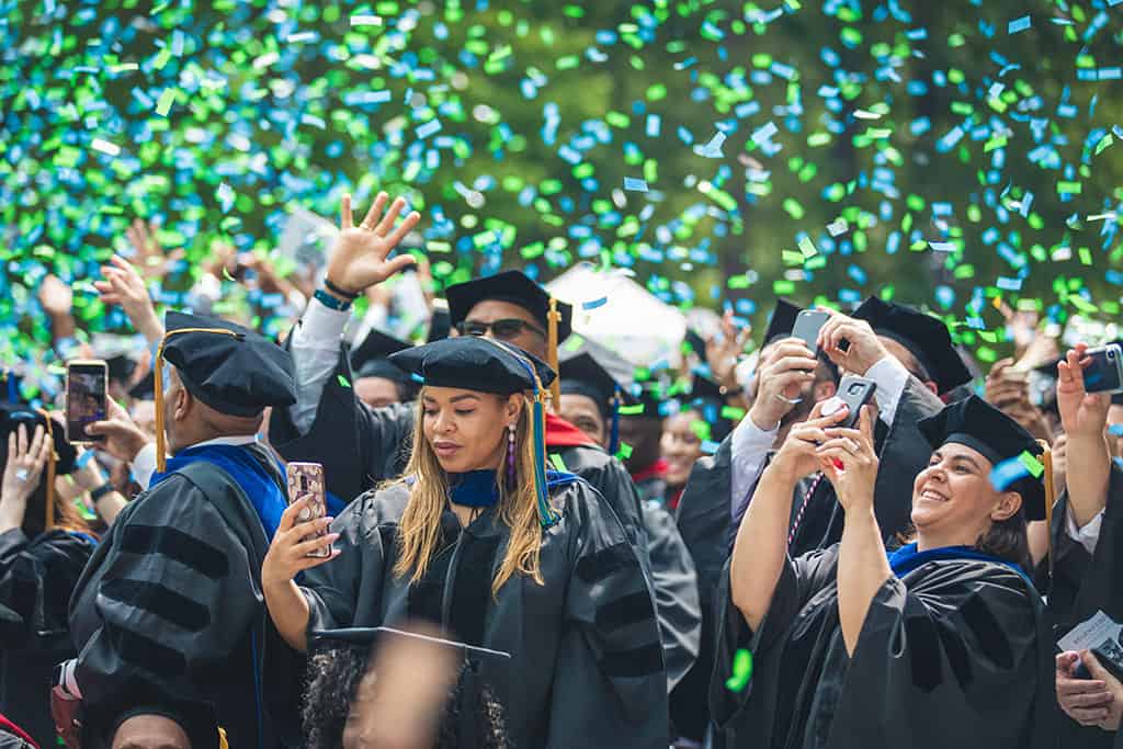 Celebrating Regent University’s commencement ceremony.