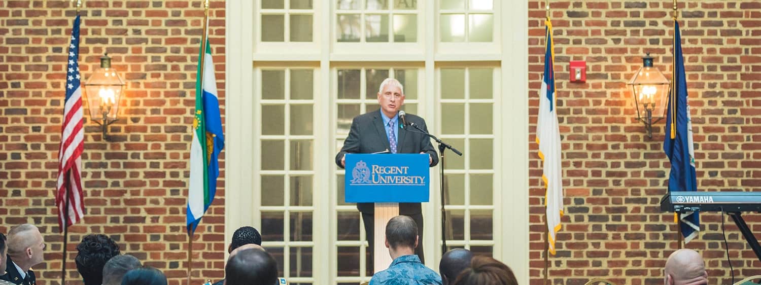 Regent University's notable alumnus Mayor Bobby Dyer.