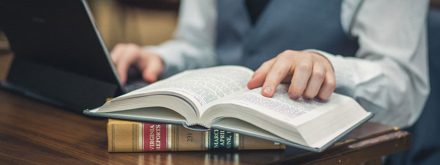 A student studying at Regent, a top-ranked university that offers LSAT prep workshops.