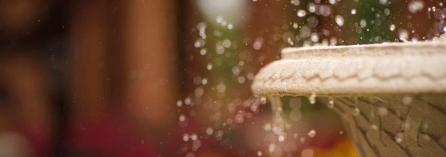 A fountain at Regent University's beautiful 70-acre campus in Virginia Beach.