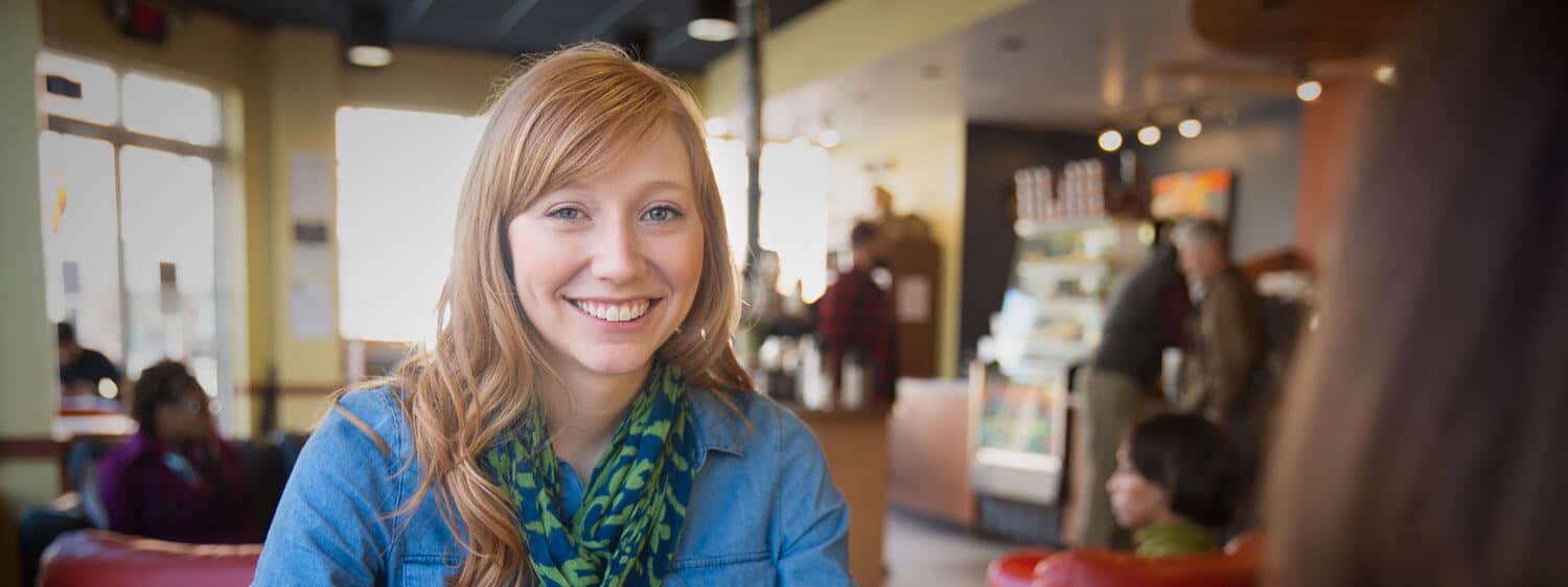 Regent University Student Smiling in shop