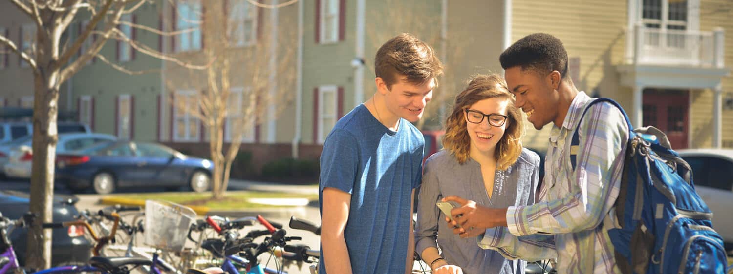 Students at Regent University, which offers homeschooled students on-campus and online college courses.