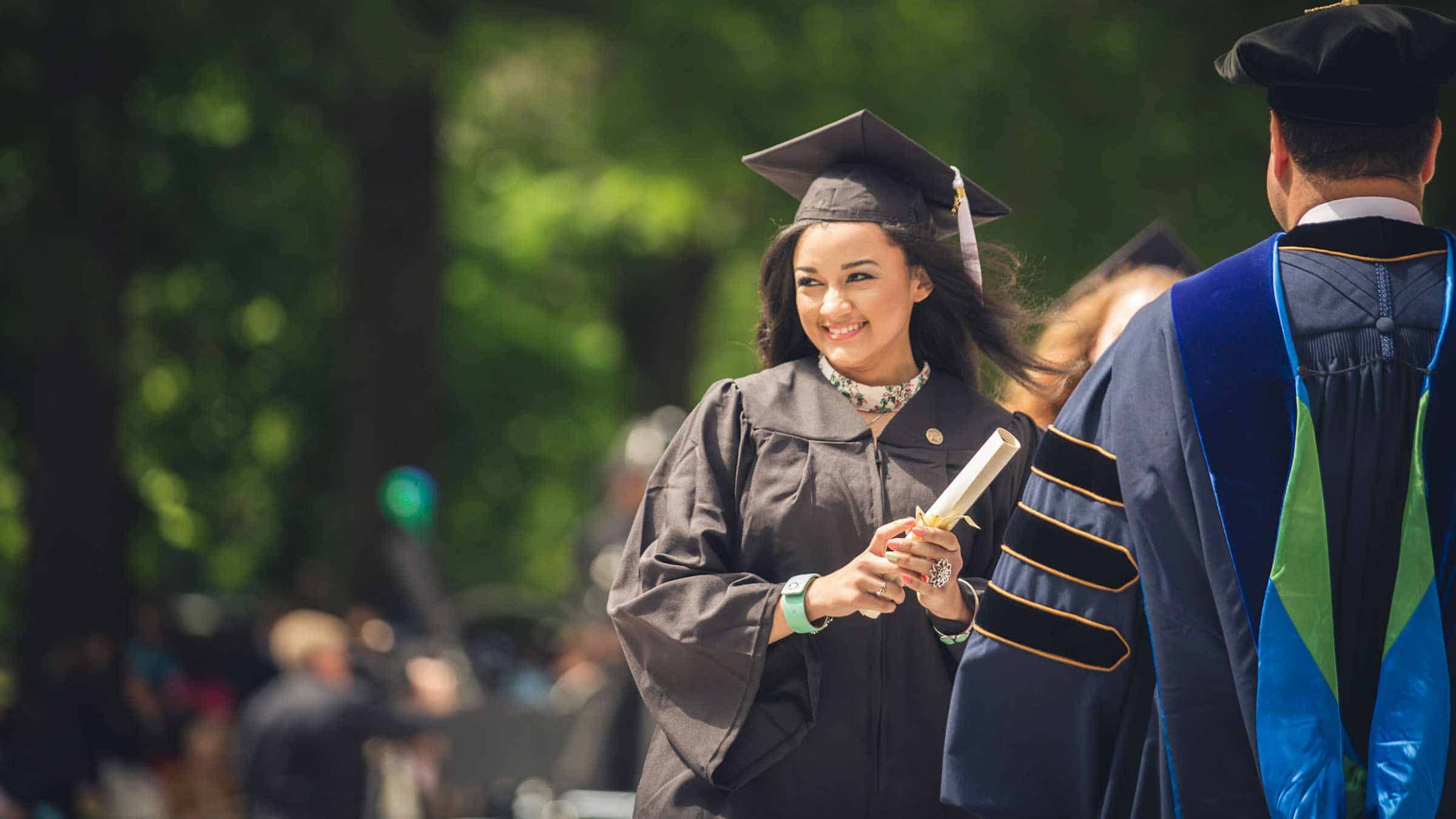 A college graduate during Regent University's commencement in Virginia Beach, VA 23464.