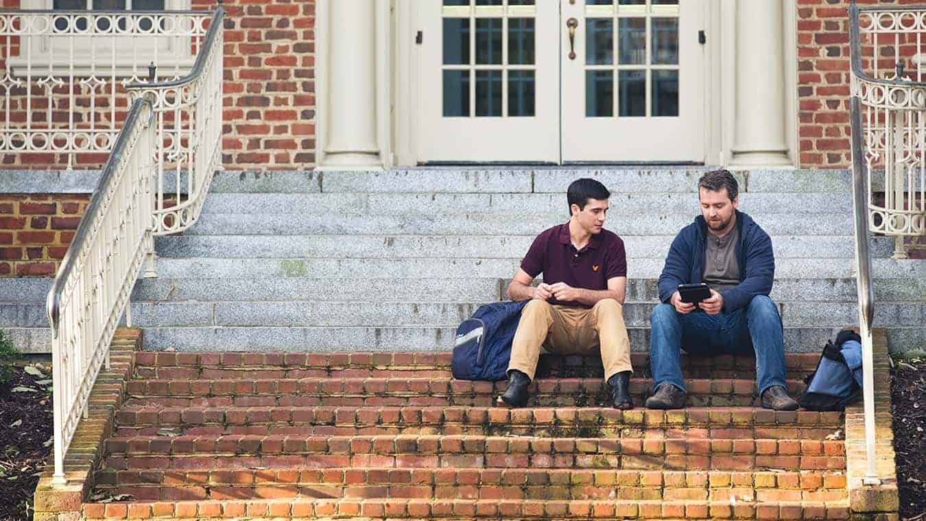 Students chat at Regent, a top-ranked, Christian university that offers a secondary English education program.