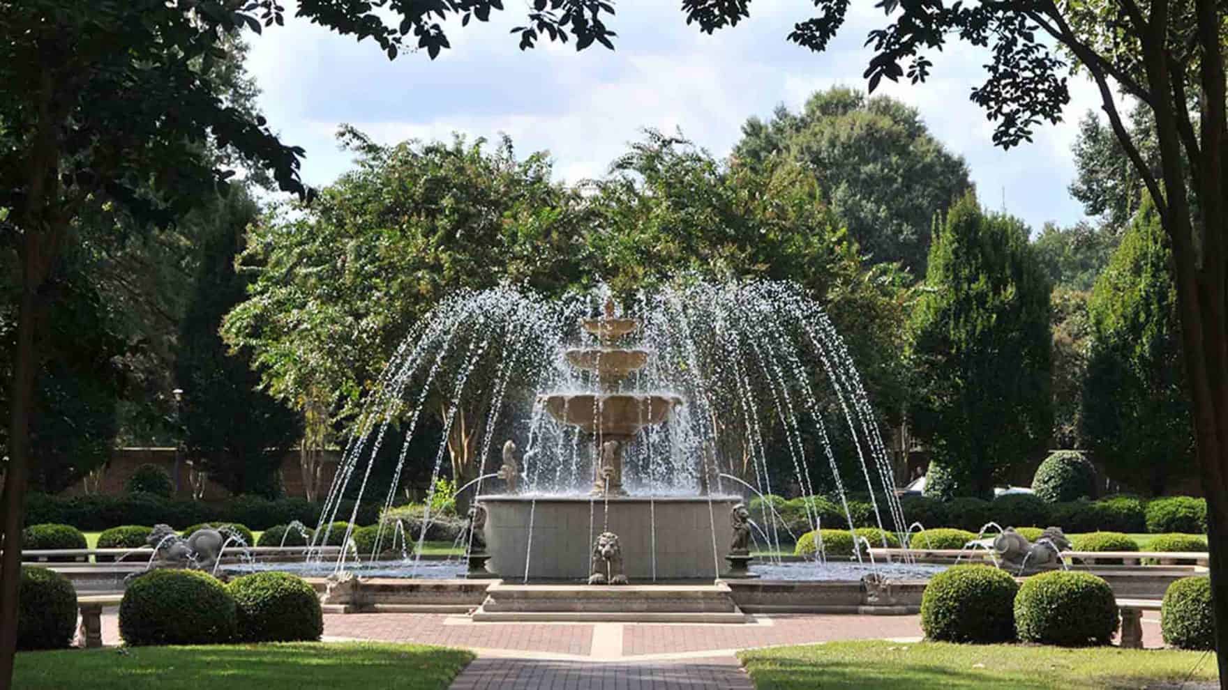 The beautiful fountain of Regent, a university that was ranked #1 for Theological and Ministerial Online Doctoral Degree in the U.S..