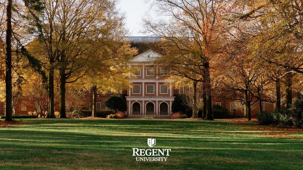 Robertson Hall, which houses Regent University's law school.