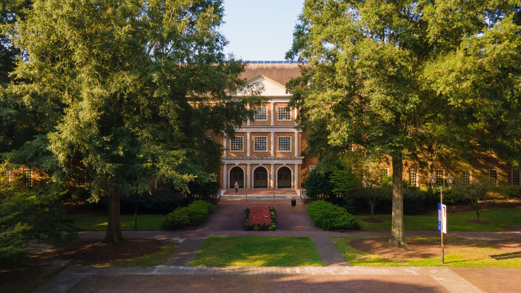 Robertson Hall, which houses Regent University's law school in Virginia Beach, VA.