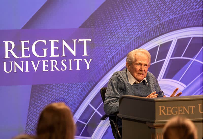 Dr. M.G. “Pat” Robertson Hosts Exclusive Chancellor’s Forum for Regent University School of Law