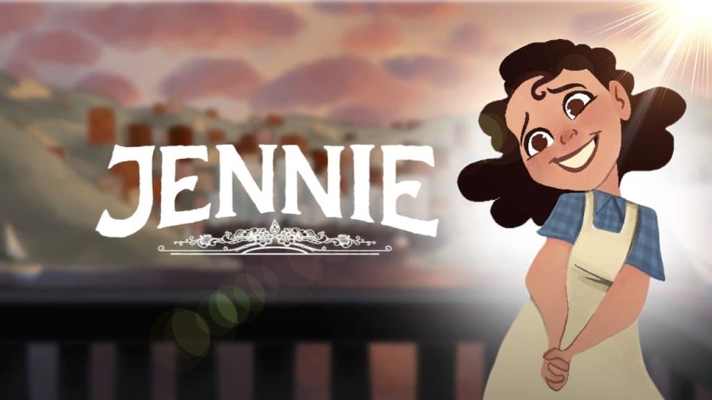 A poster of Jennie, a fully hand-drawn 2D short film developed by Regent University alumni. 