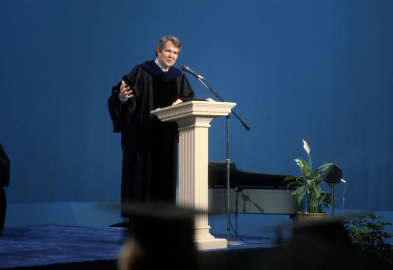 Regent University Founder, Chancellor & CEO Dr. M.G. “Pat” Robertson speaks.