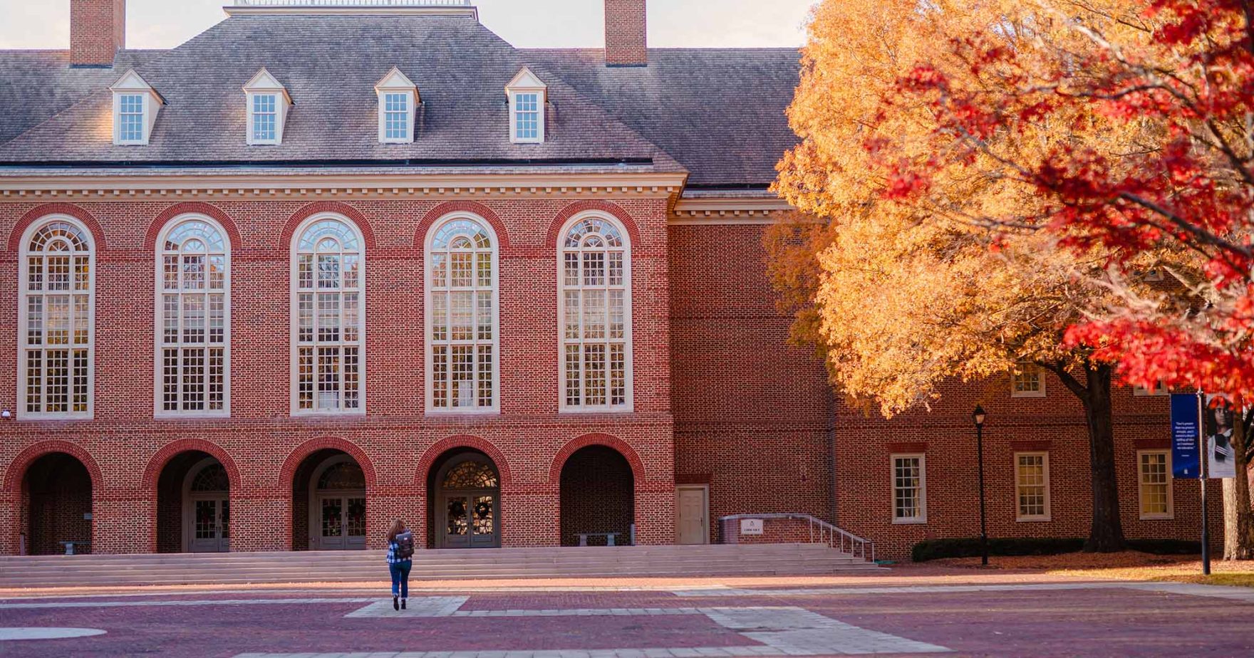 Photo of Regent University campus in the Fall: Regent is a Christian college in Virginia Beach: Explore Regent University's online and on-campus programs.