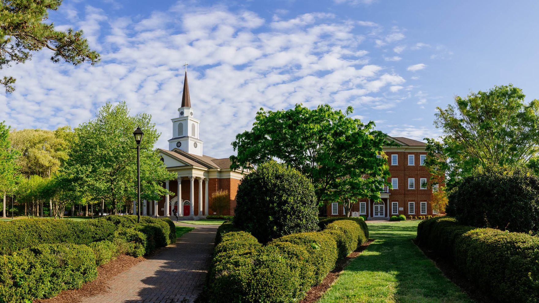 Divinity building on campus at Regent University in Virginia Beach.