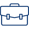 A briefcase icon for Career Coaching, a part of the academic resources at Regent University.