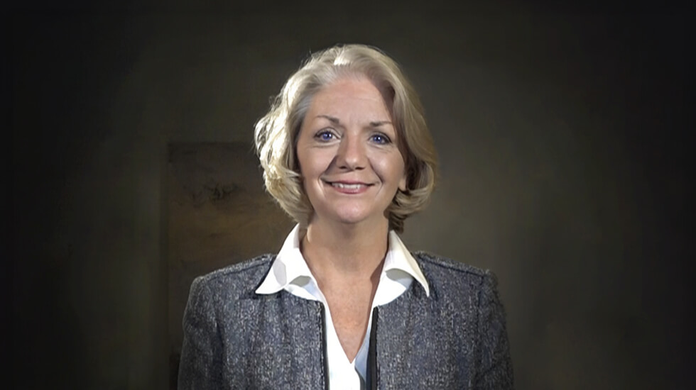 A headshot of Regent alumna Jeanne Allert who followed her calling to fight human trafficking.